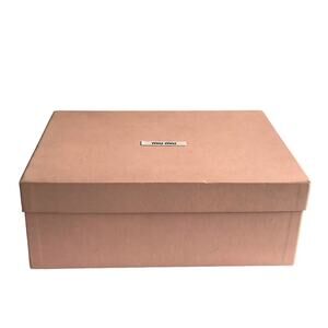 Miu Miu Shoe Box Gold Baroque Printed Interior Gift Box Luxury Closet Storage